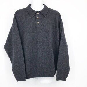 Timberland Weather Gear Lambs Wool Collared Sweater Size L